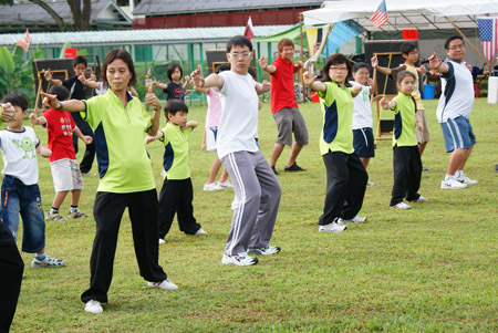 Taiji workout and Archery